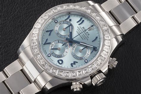 rolex platinum daytona baguette dial|Rolex chronograph.